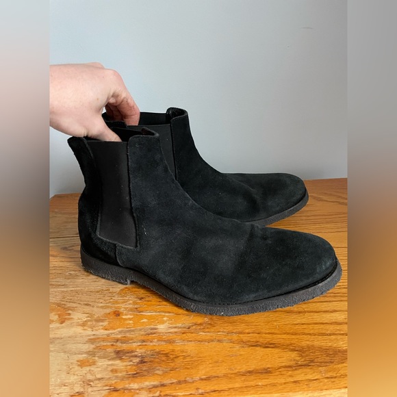 Allsaints Harley Black Suede Chelsea Boots Mens Size 12 - Picture 3 of 5